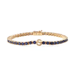 14K GOLD SAPPHIRE PERSONALIZED TENNIS BRACELET