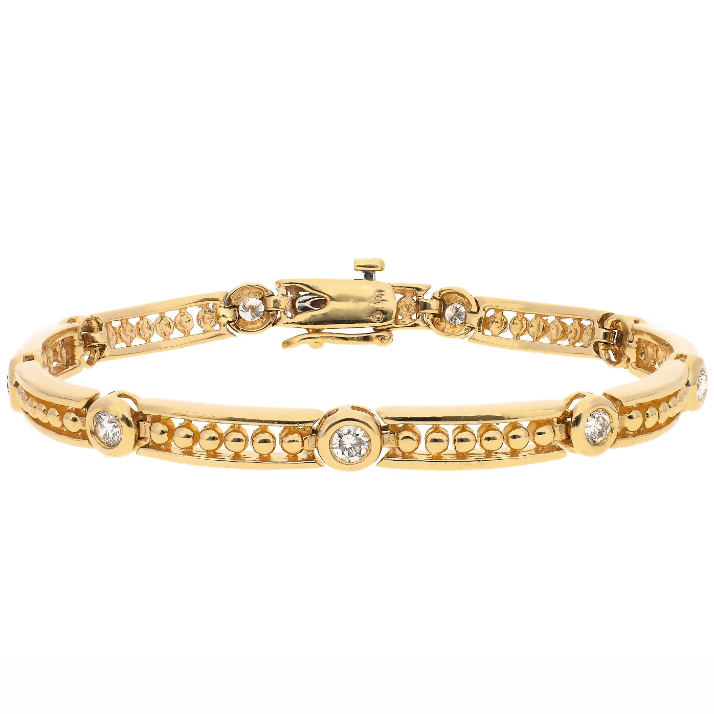 14K Yellow Gold Diamond Bracelet