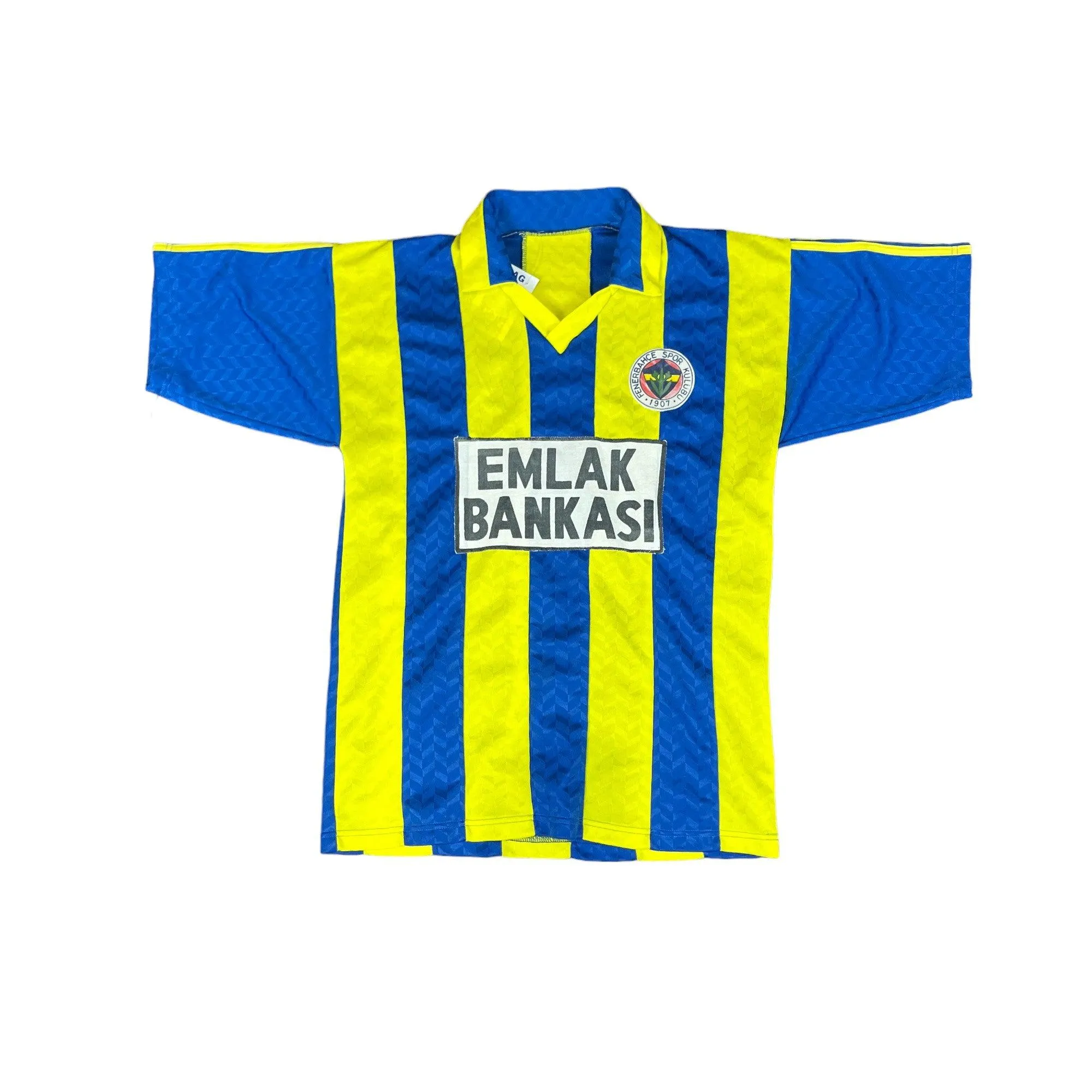 1990-91 Yellow   Blue Fenerbache Tee -Large