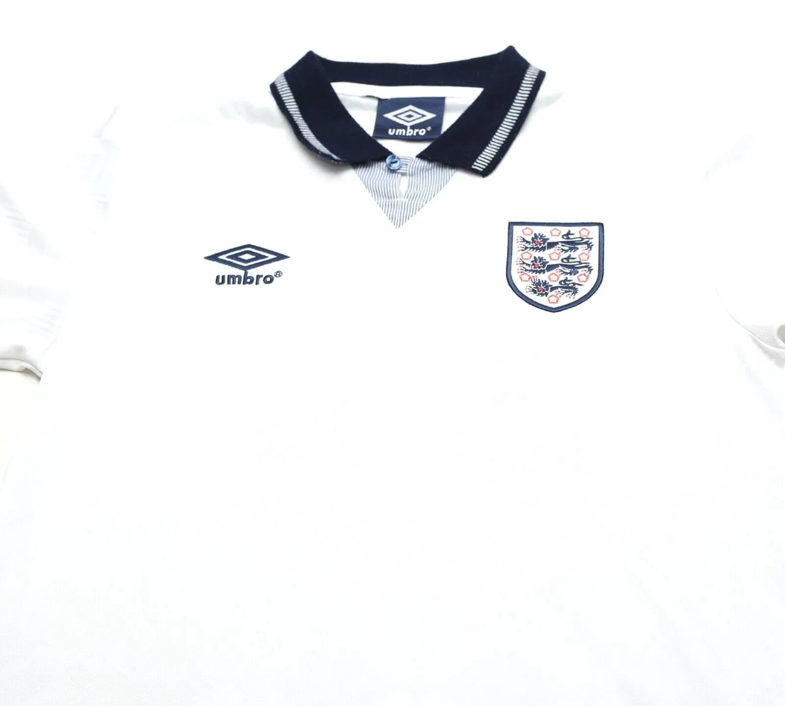 1990/92 GASCOIGNE #19 England Retro Umbro Home Football Shirt (M) Italia 90