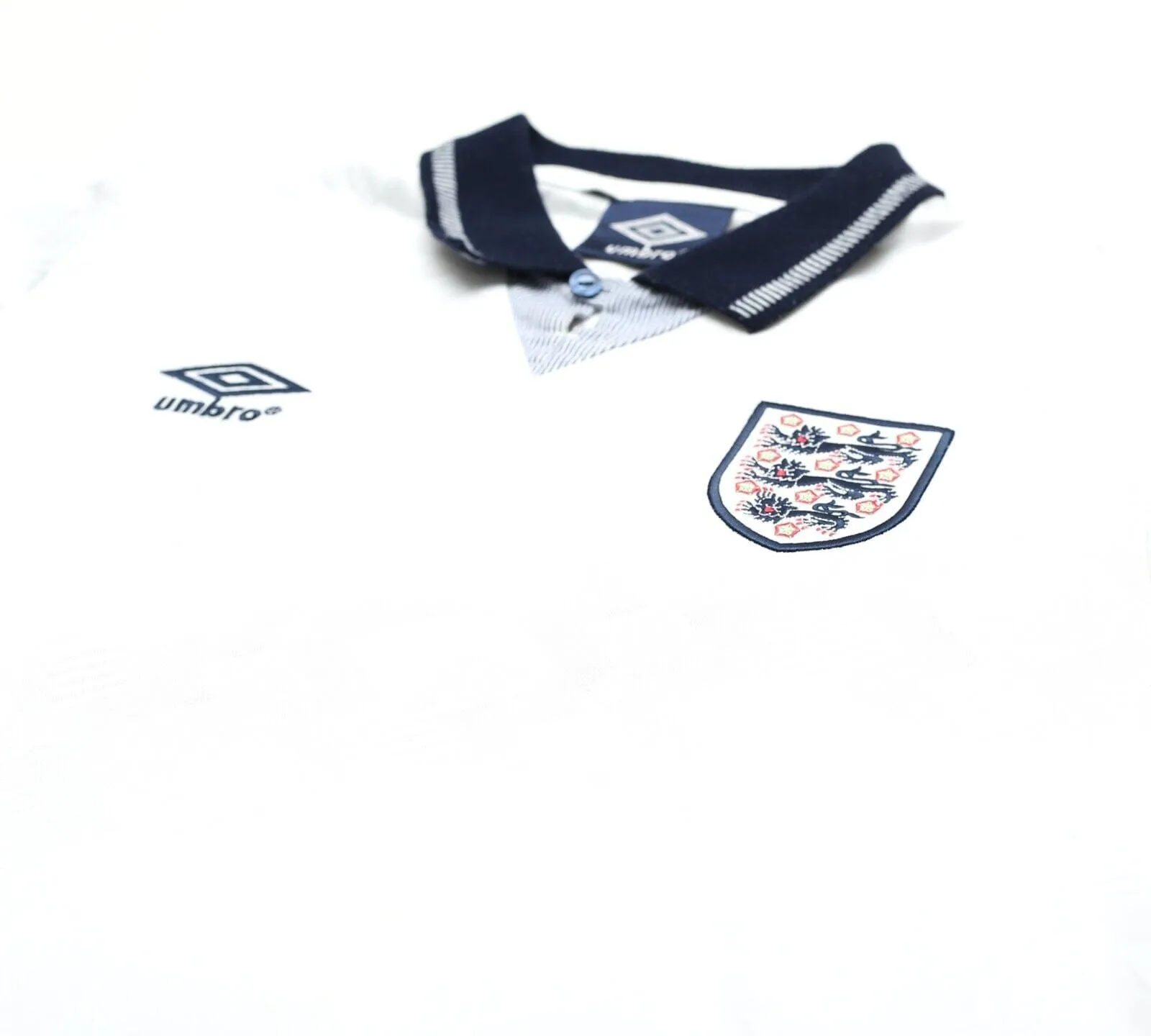 1990/92 GASCOIGNE #19 England Retro Umbro Home Football Shirt (M) Italia 90