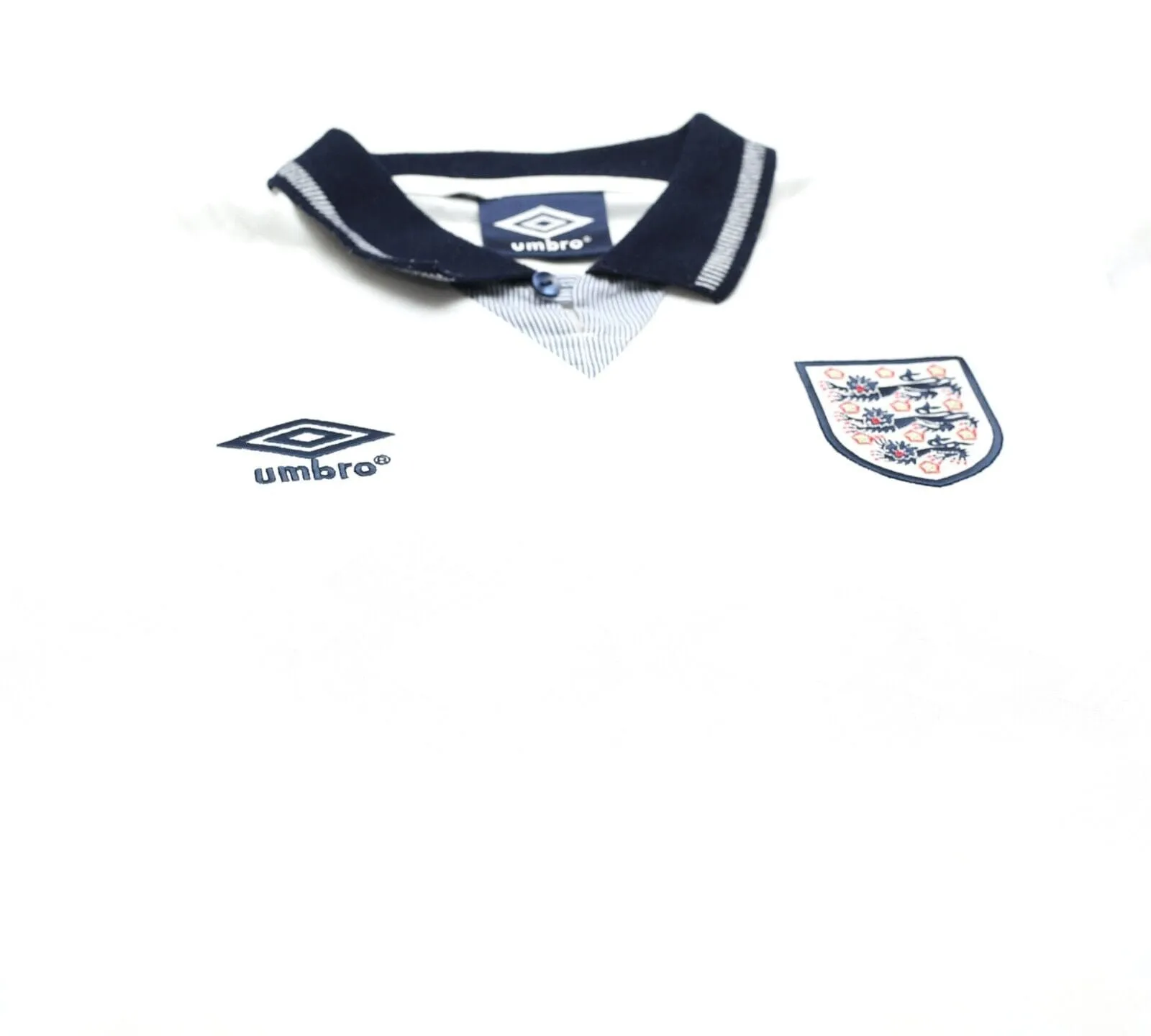 1990/92 GASCOIGNE #19 England Retro Umbro Home Football Shirt (M) Italia 90