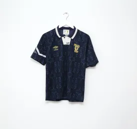 1991/93 SCOTLAND Euro 92 Umbro Home Football Shirt (S)