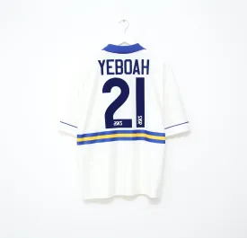 1993/95 YEBOAH #21 Leeds United Vintage ASICS HOME Football Shirt Jersey (XL)