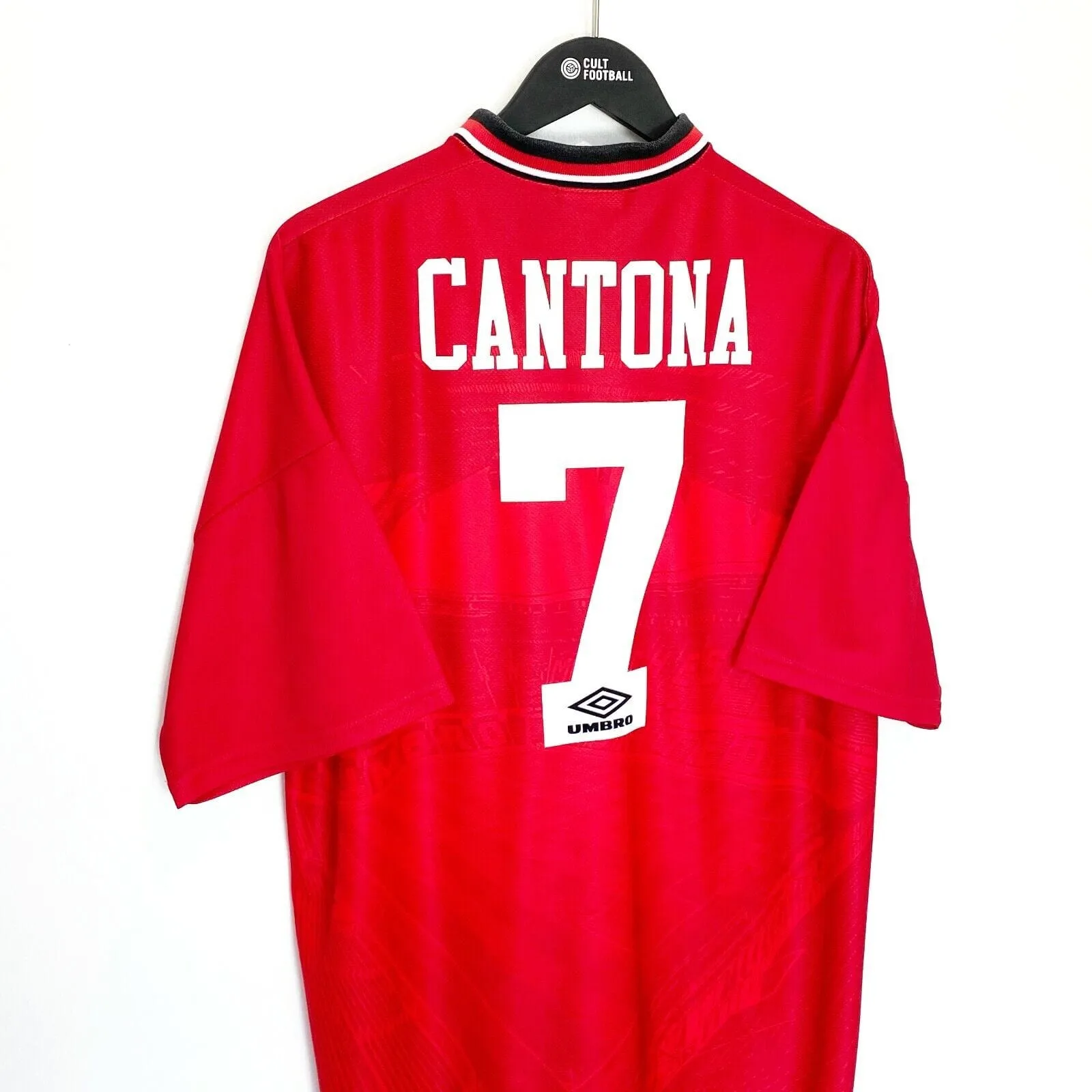 1994/96 CANTONA #7 Manchester United Vintage Umbro Home Football Shirt (XXL)