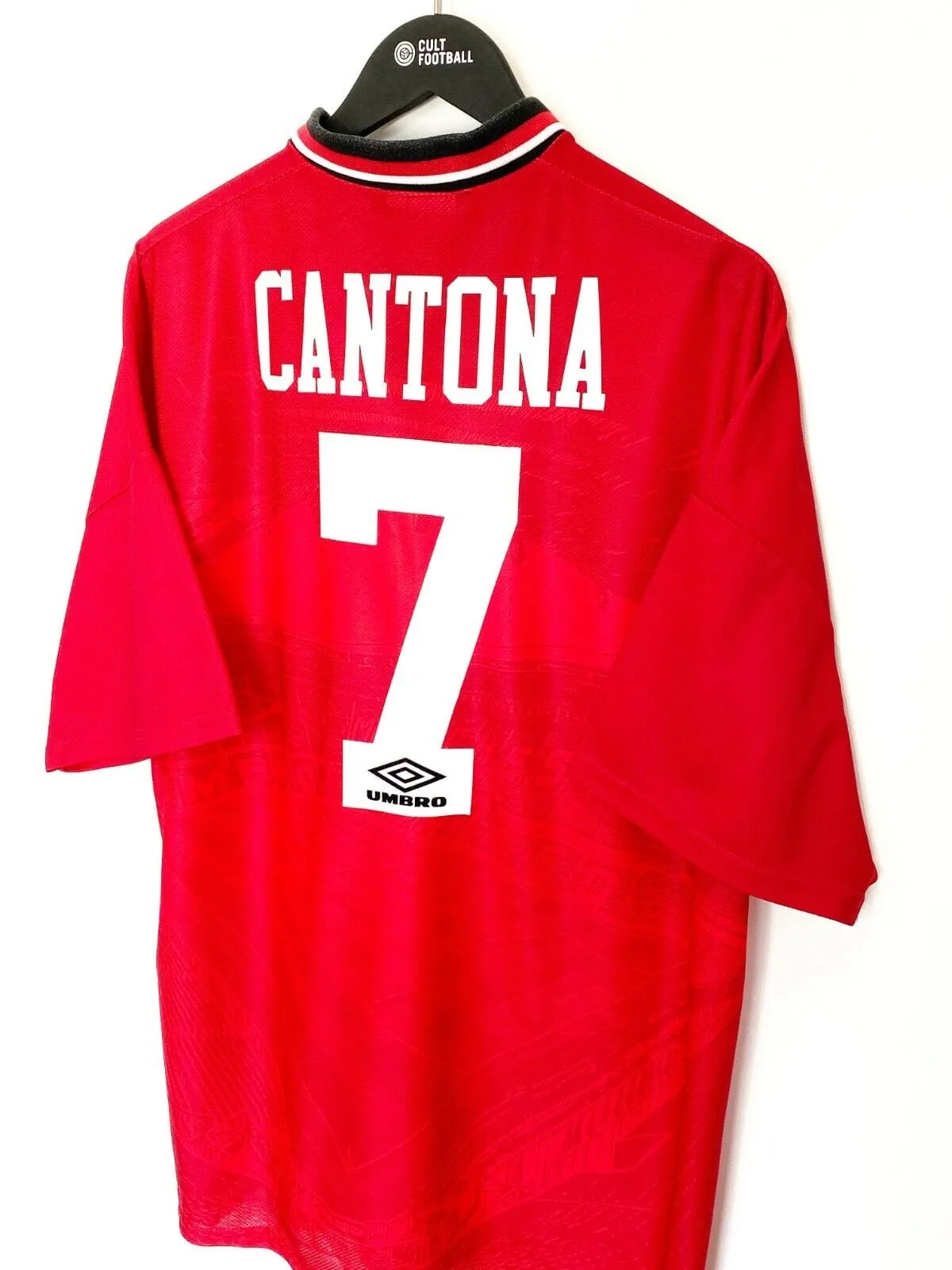 1994/96 CANTONA #7 Manchester United Vintage Umbro Home Football Shirt (XXL)