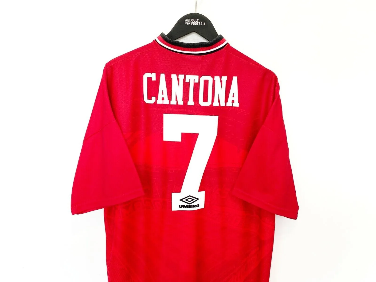 1994/96 CANTONA #7 Manchester United Vintage Umbro Home Football Shirt (XXL)