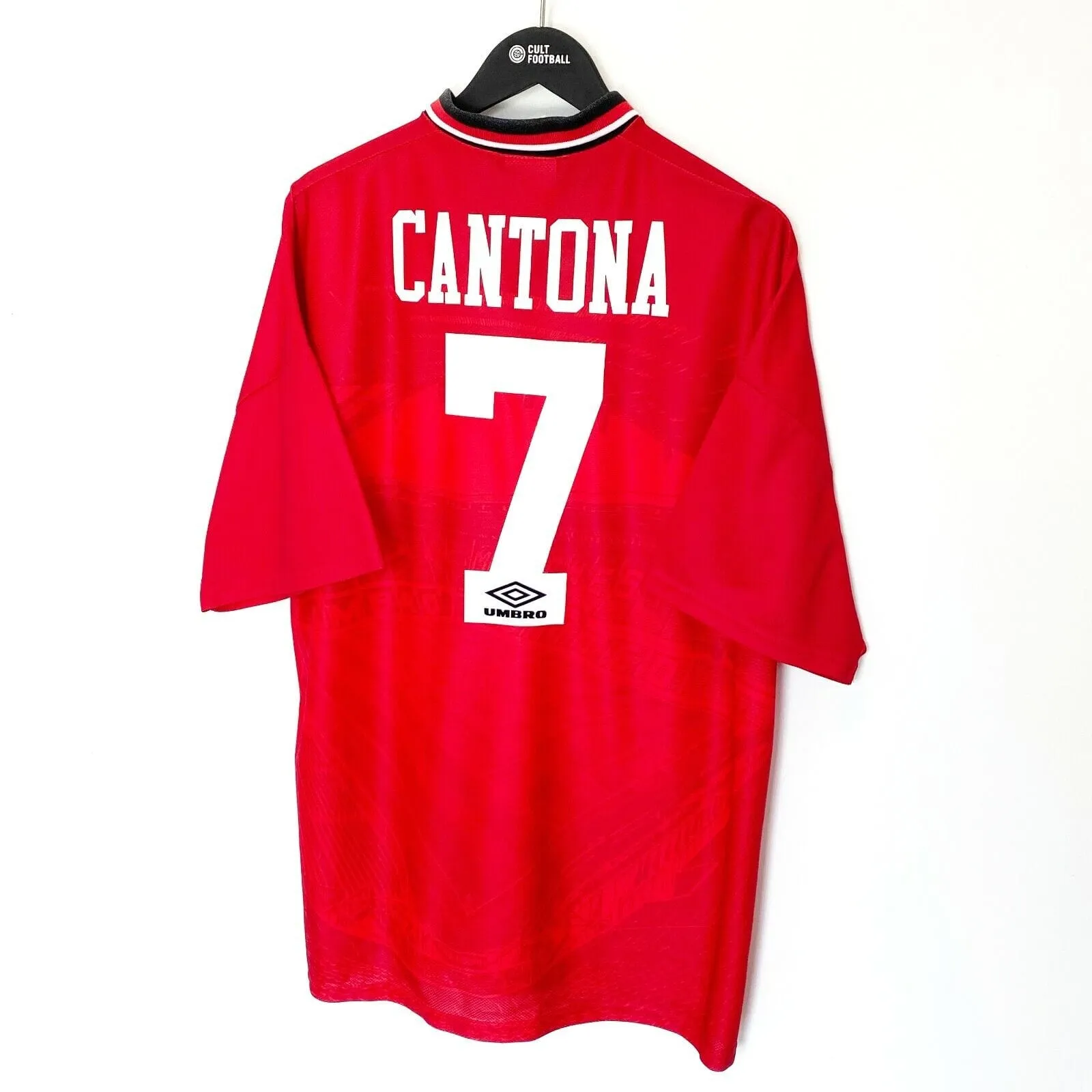 1994/96 CANTONA #7 Manchester United Vintage Umbro Home Football Shirt (XXL)