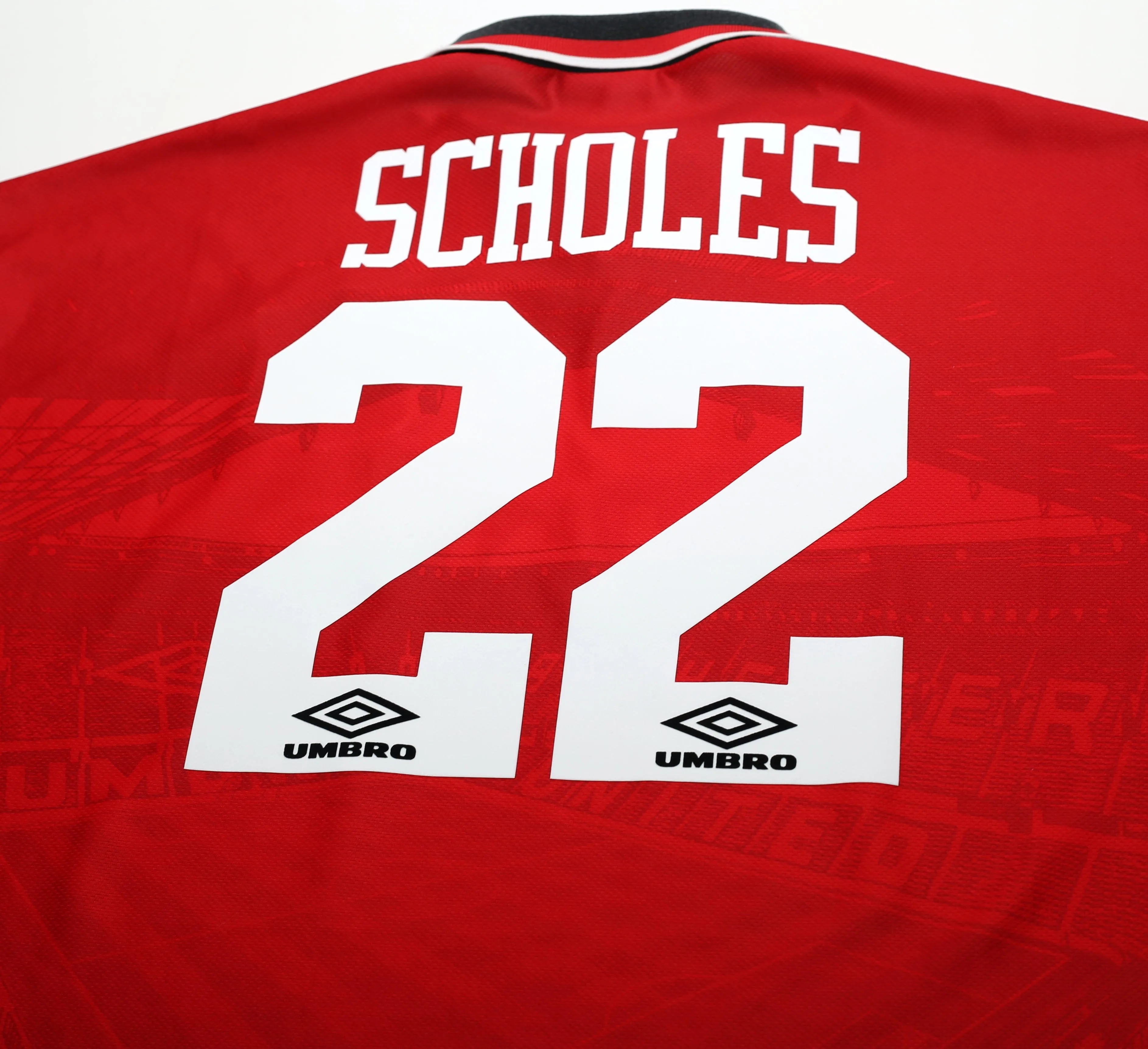 1994/96 SCHOLES #22 Manchester United Home Football Shirt (XL)