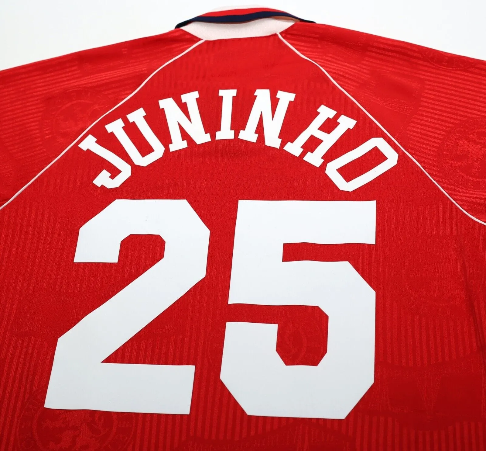 1995/96 JUNINHO #25 Middlesbrough Vintage errea Home Football Shirt (L)