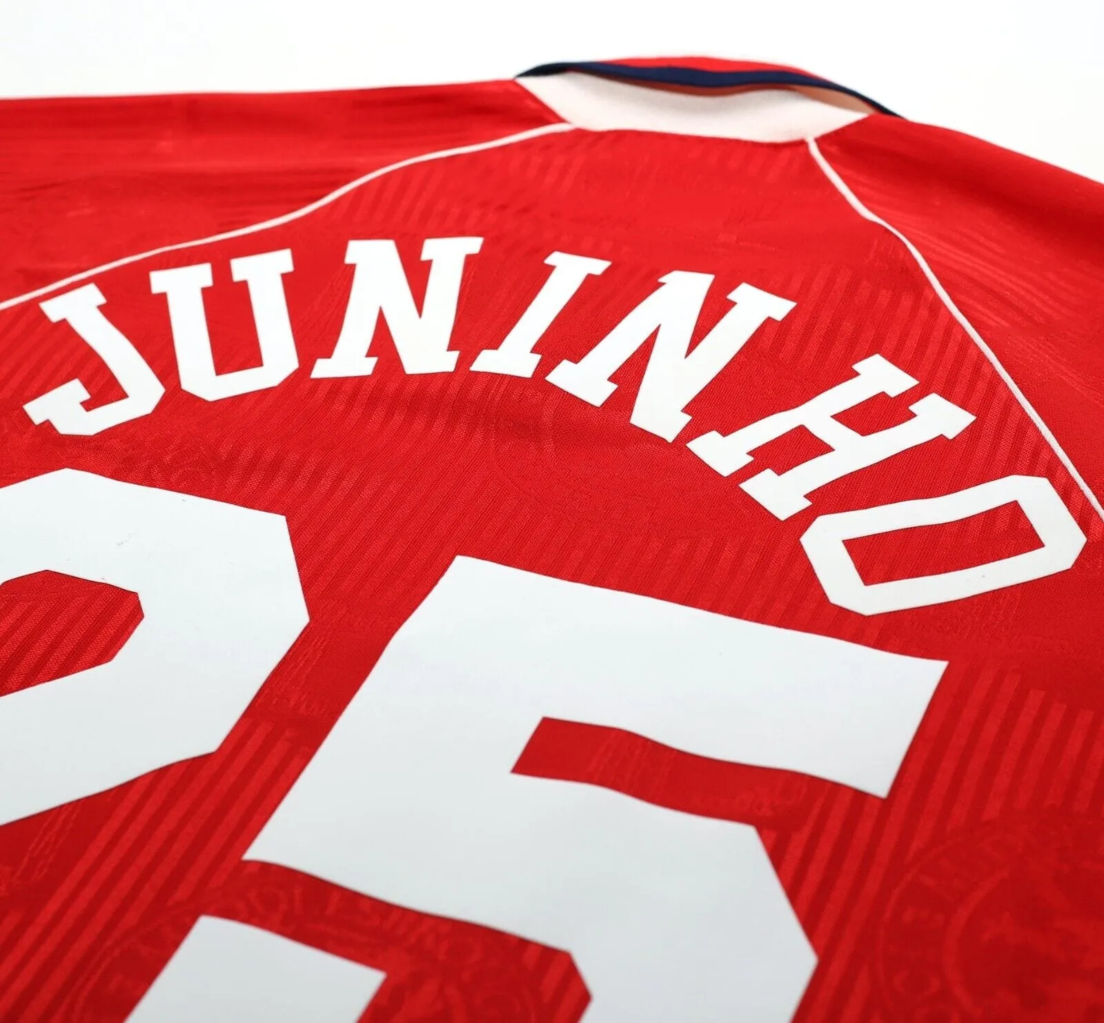 1995/96 JUNINHO #25 Middlesbrough Vintage errea Home Football Shirt (L)