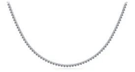 3 Prong Riviera Diamond Necklace with 19.95 ct.(finished) 3.8mm