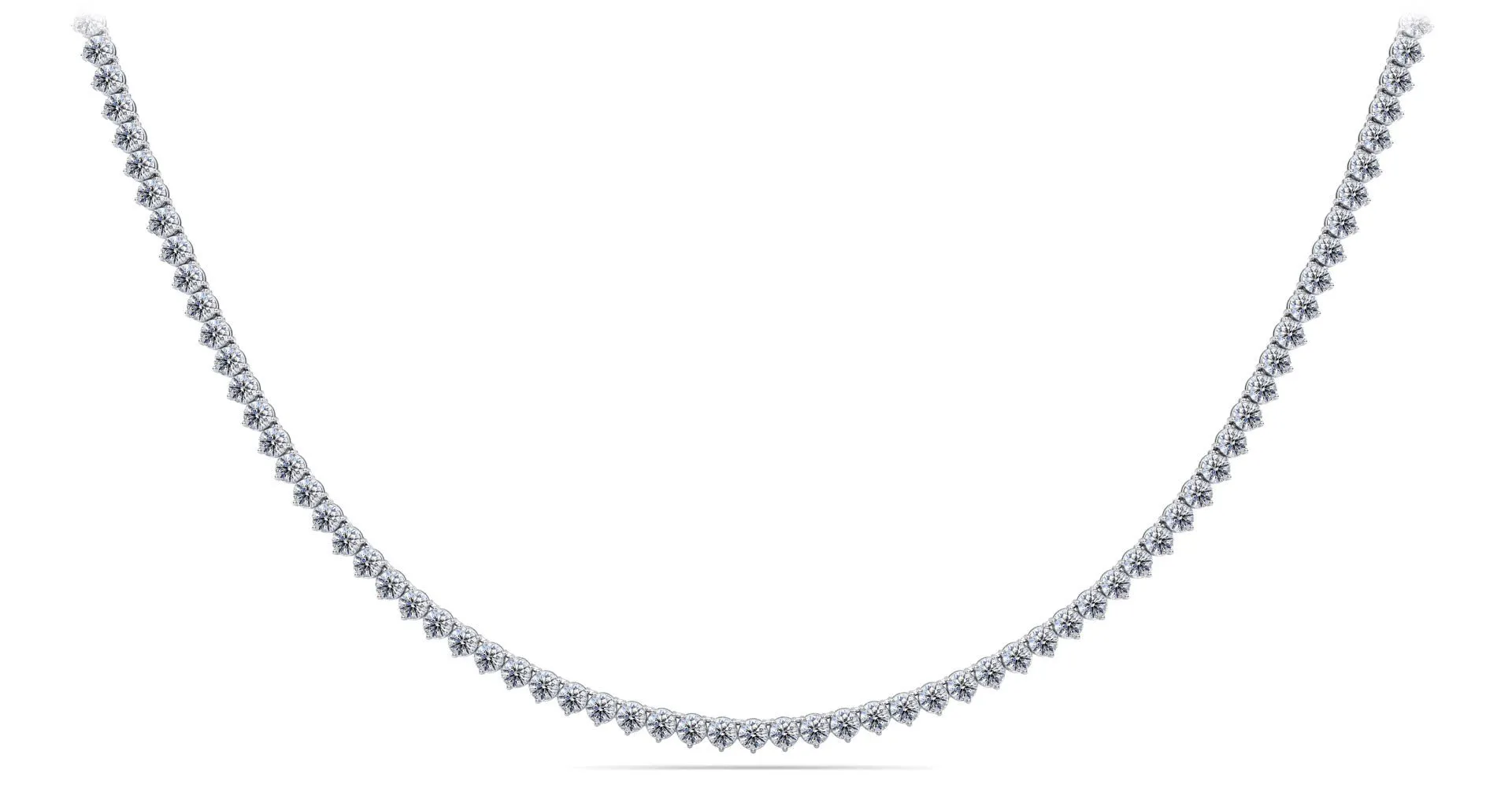 3 Prong Riviera Lab-Grown Diamond Necklace with 28.05 ct.(finished) 4.4mm