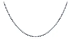 4 Prong Riviera Diamond Necklace with 5.78 ct.(finished) 2mm