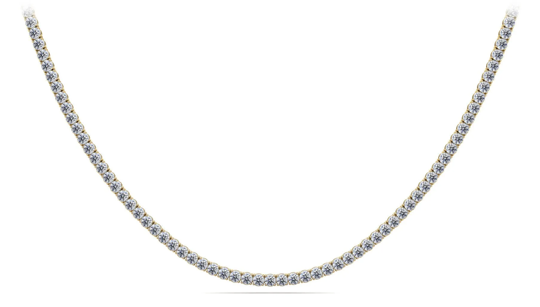 4 Prong Riviera Lab-Grown Diamond Necklace with 16.10 ct.(finished) 3.3mm