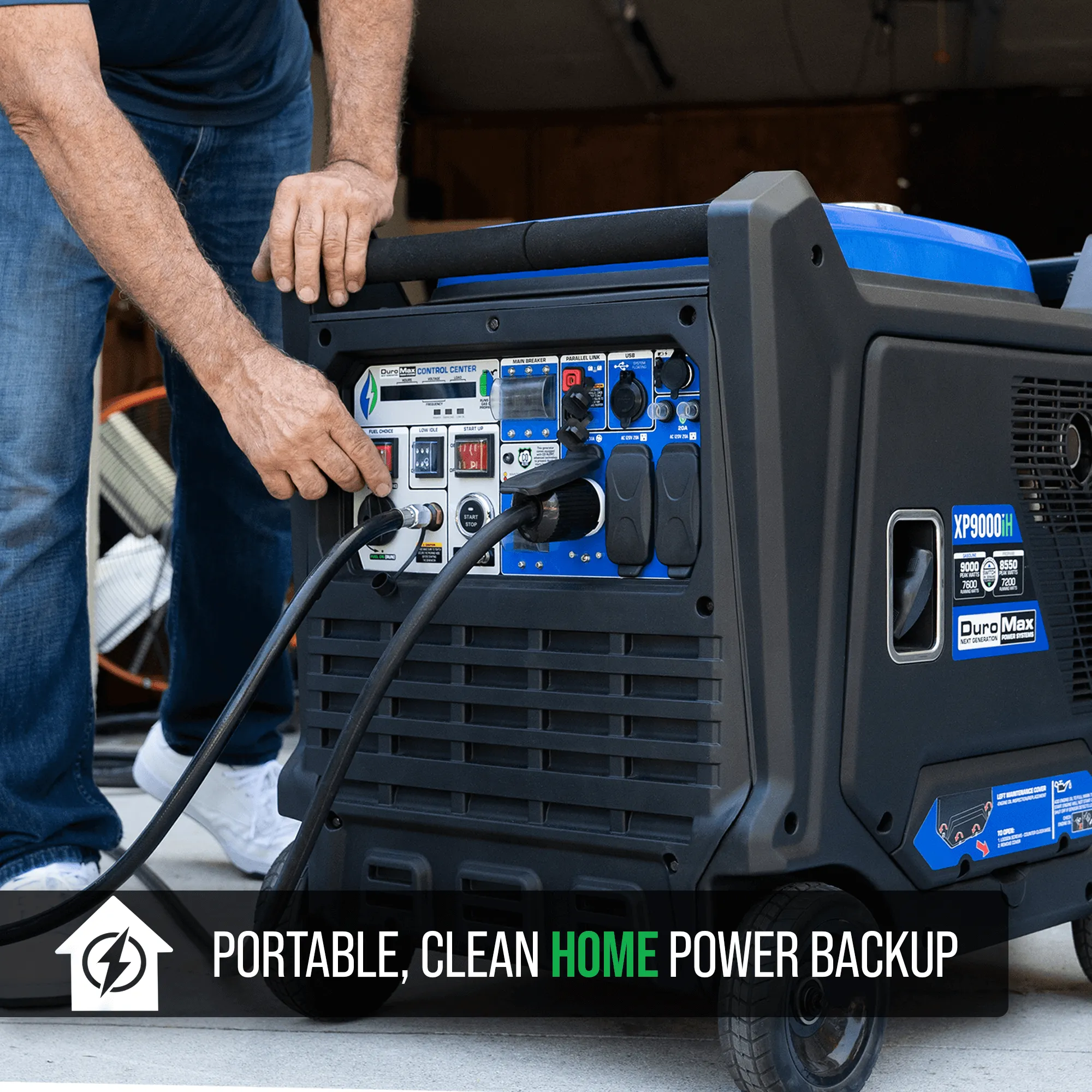 9,000 Watt Dual Fuel Portable Inverter Generator w/ CO Alert