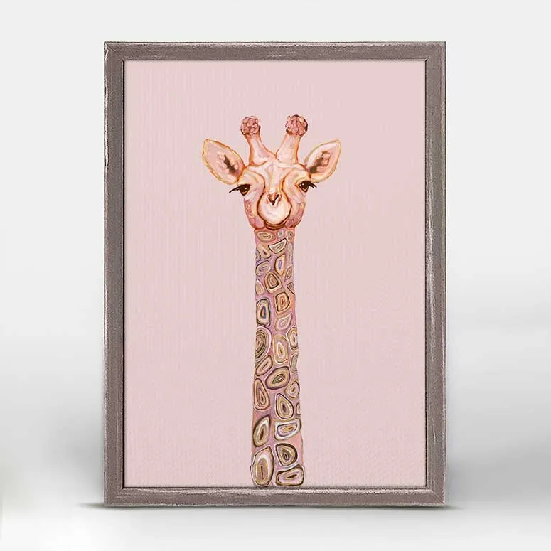 Agate Giraffe Mini Framed Canvas