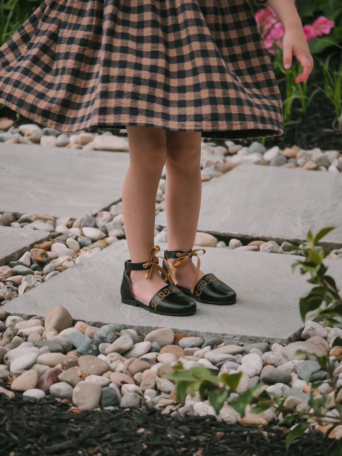 Alexis Black Leather Sandals