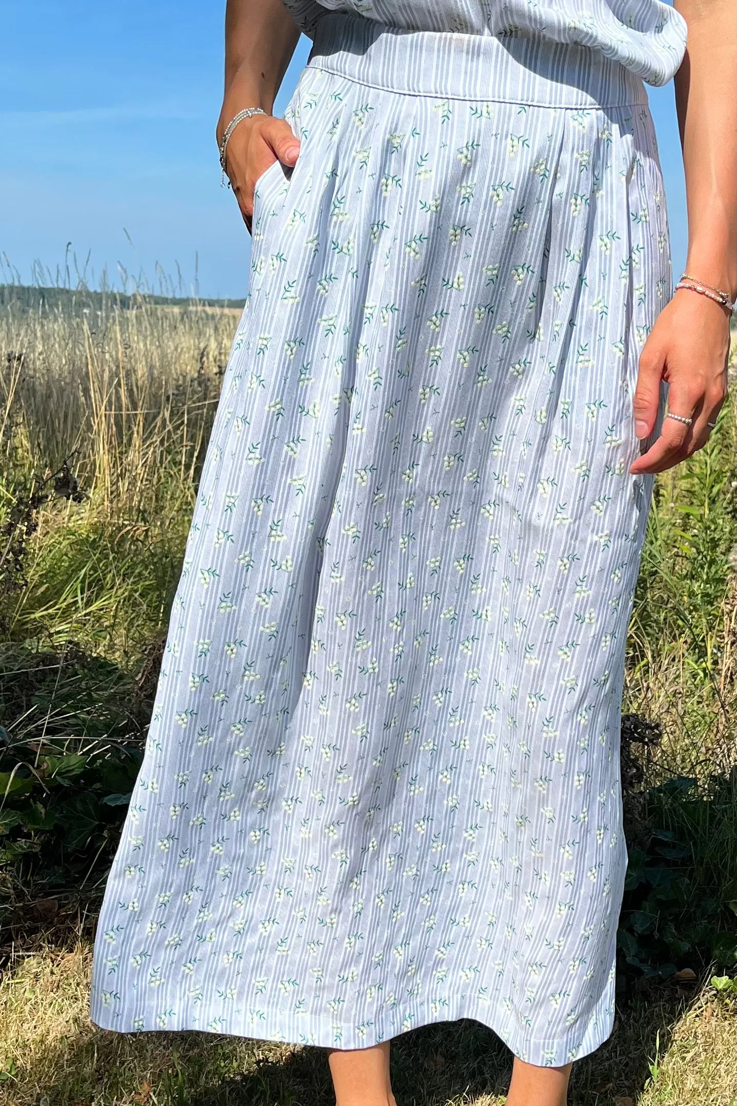 Annah Skirt | Desert sage mix | Nederdel fra Freequent