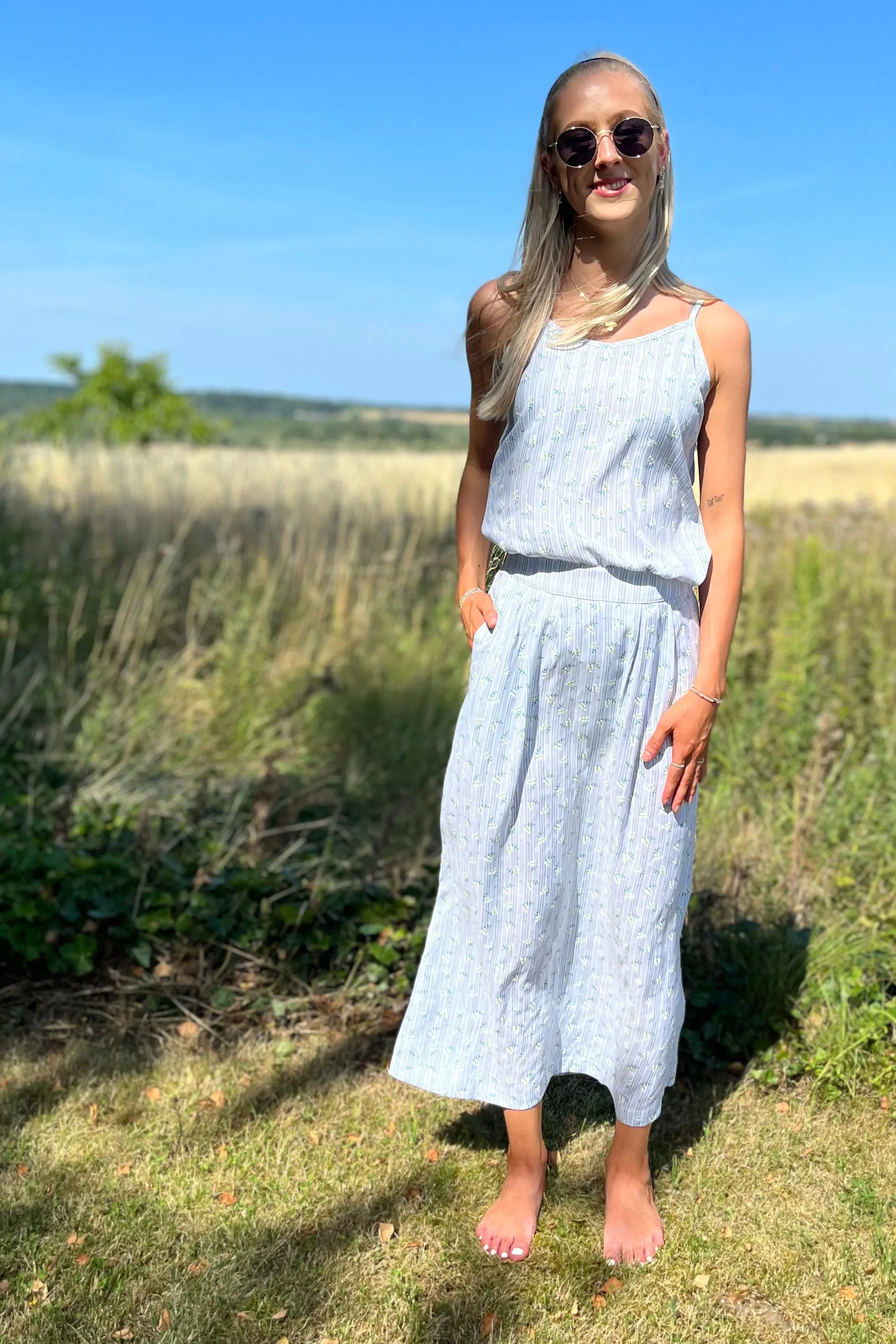 Annah Skirt | Desert sage mix | Nederdel fra Freequent