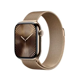 Apple Watch Series 10 GPS   Cellular 42mm Gold Titanium Case with Gold Milanese Loop