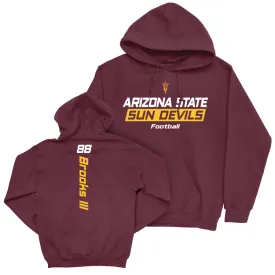 Arizona State Football Maroon Rush Hoodie - Harold Brooks III