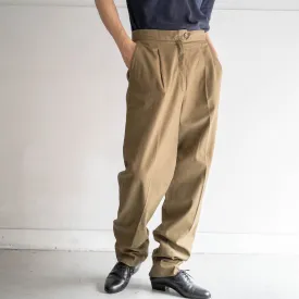 around 1980s Italy dark beige cotton chino slacks