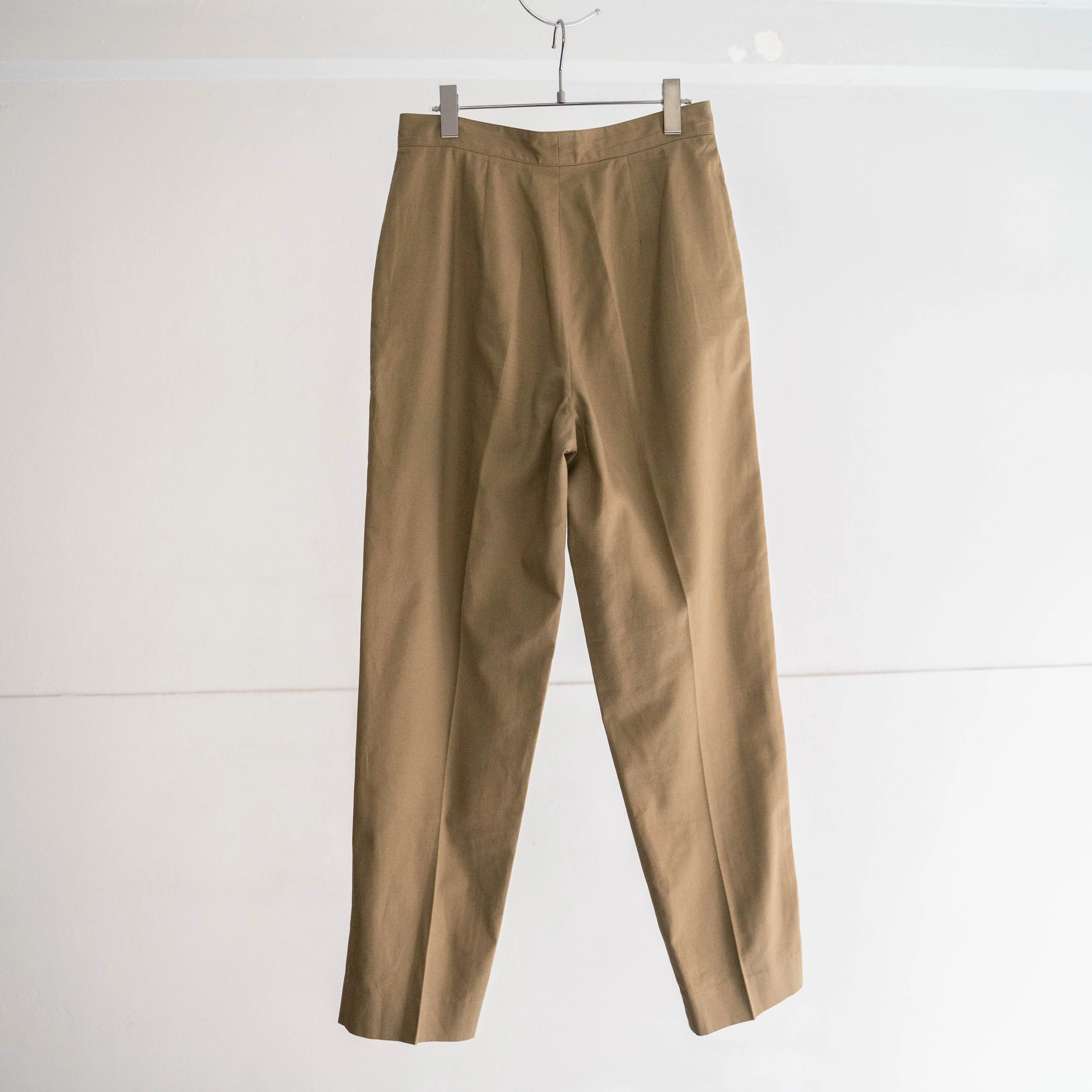 around 1980s Italy dark beige cotton chino slacks