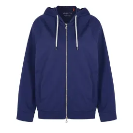 Asquith Essence Full Zip Blue Drawstring Pockets Hoodie