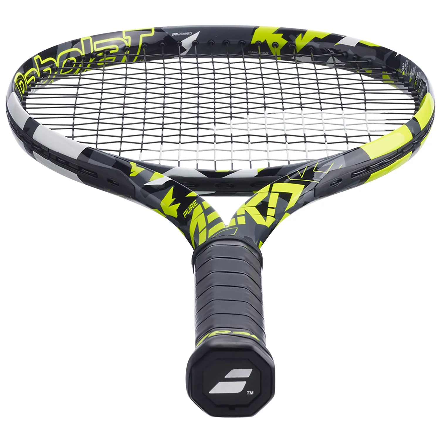 Babolat Pure Aero Tennis Racquet, Grey/Yellow/White