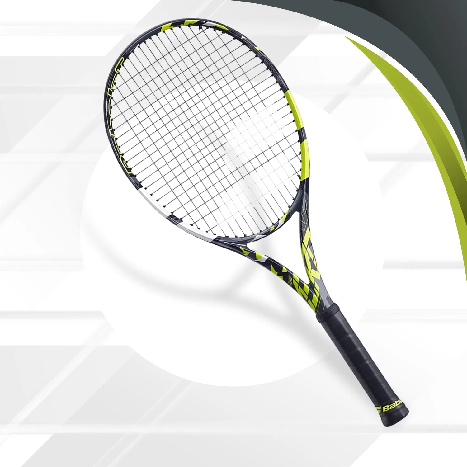 Babolat Pure Aero Tennis Racquet, Grey/Yellow/White