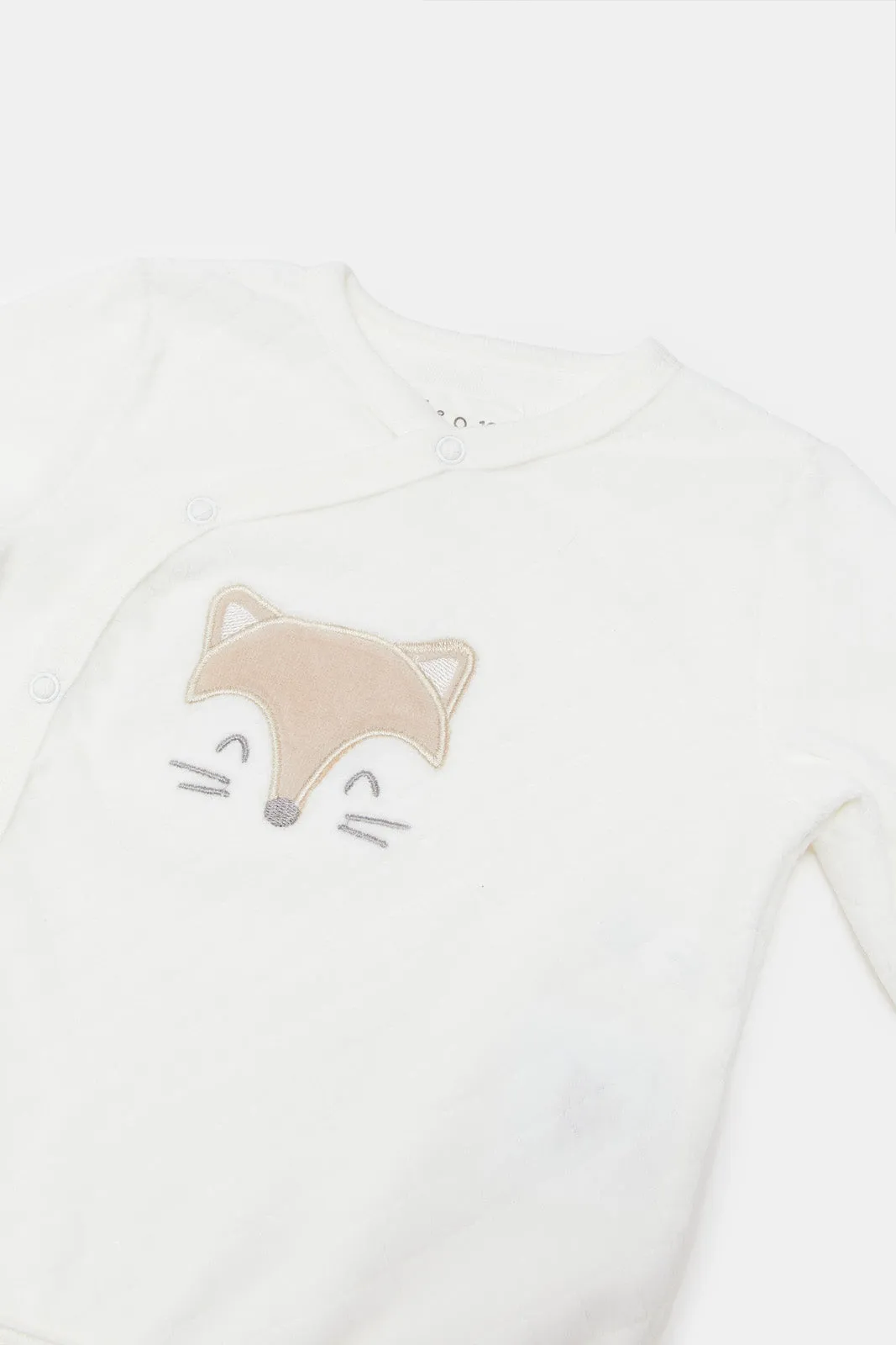 Baby Beige Fox Print Pyjama Set (2 Piece)