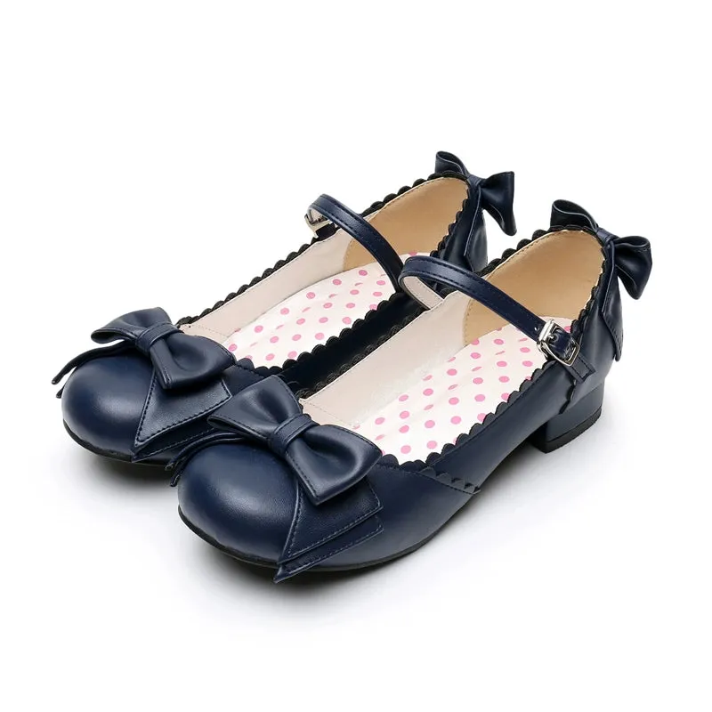 Bow Knot Tea Party Flat Shoes