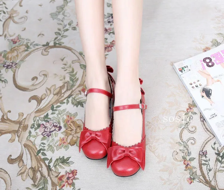 Bow Knot Tea Party Flat Shoes