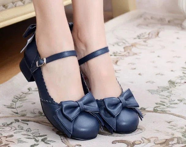 Bow Knot Tea Party Flat Shoes