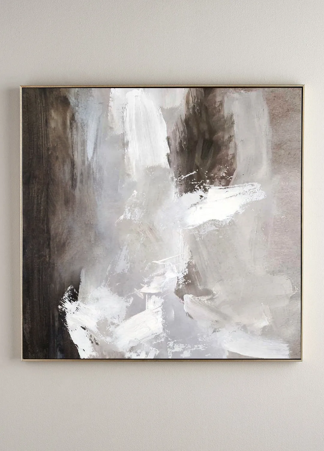 Brown Painting Gray And White Abstract Painting Dine Room Wall Art Ap011