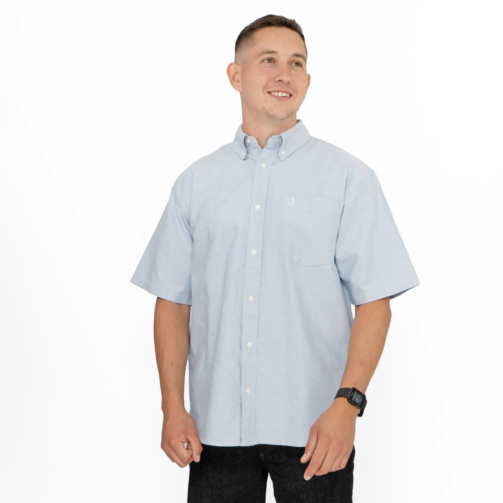 Carhartt WIP Mens Blue Short Sleeve Braxton Shirt