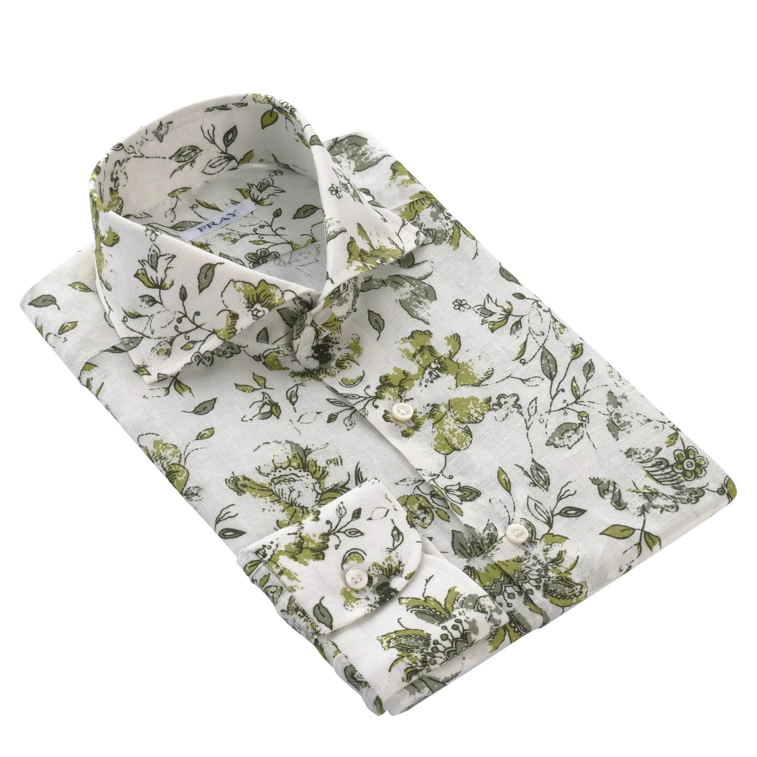 Casual Linen Shirt with Flower Print