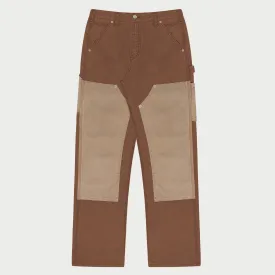 Contrast Double Knee Painter Pants (Camel)