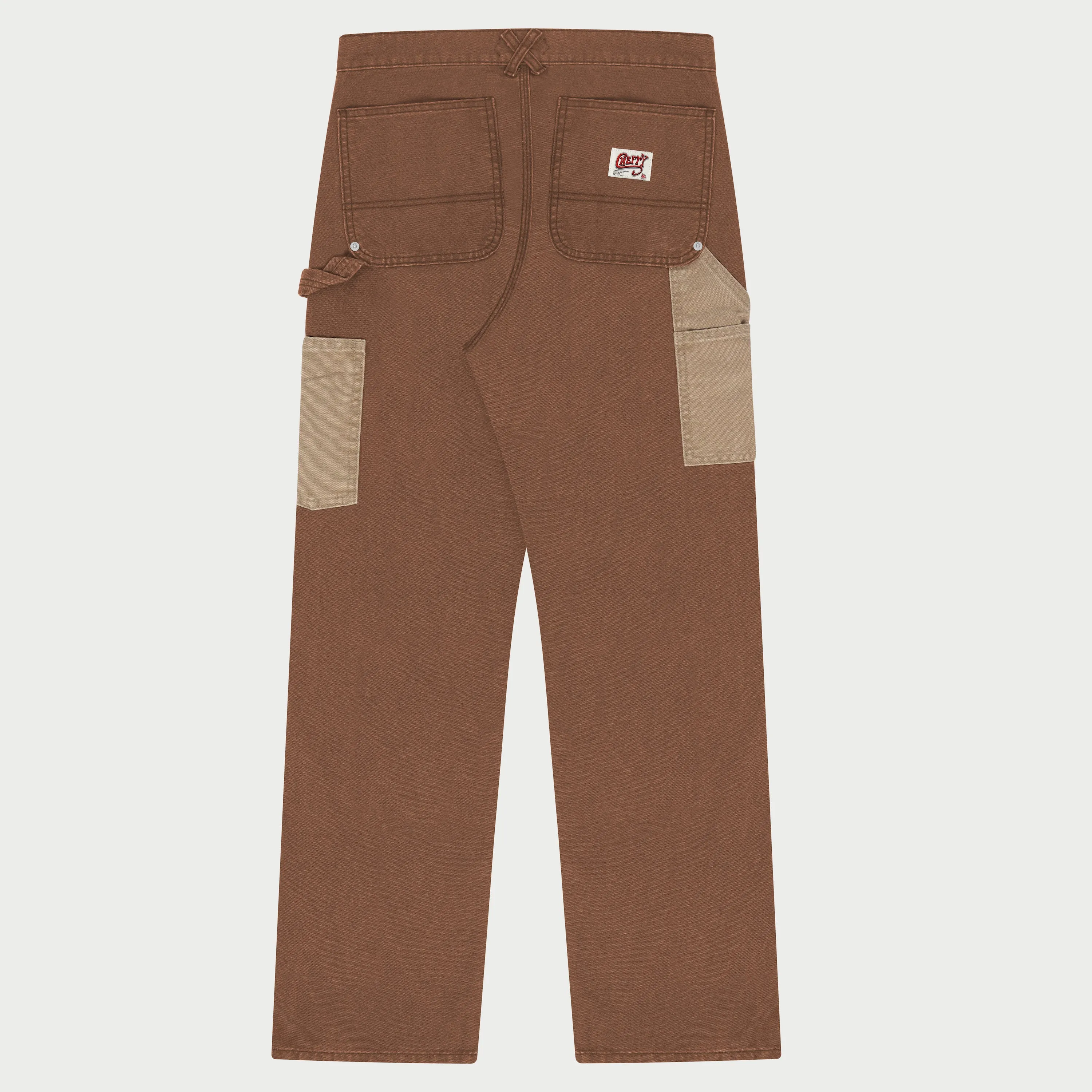 Contrast Double Knee Painter Pants (Camel)