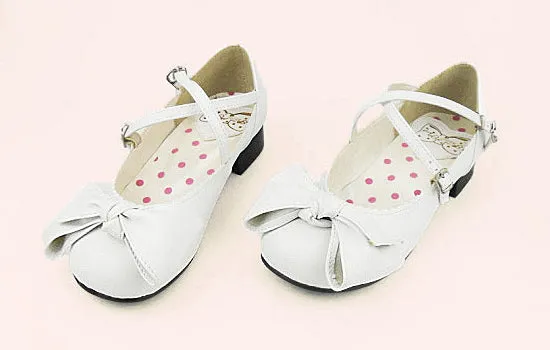 Cross Strap Bow Flat Shoes