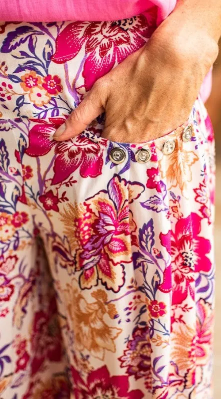 Floral print Pants pink