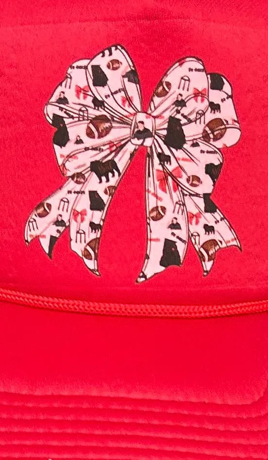 Football Bow Hat | Red