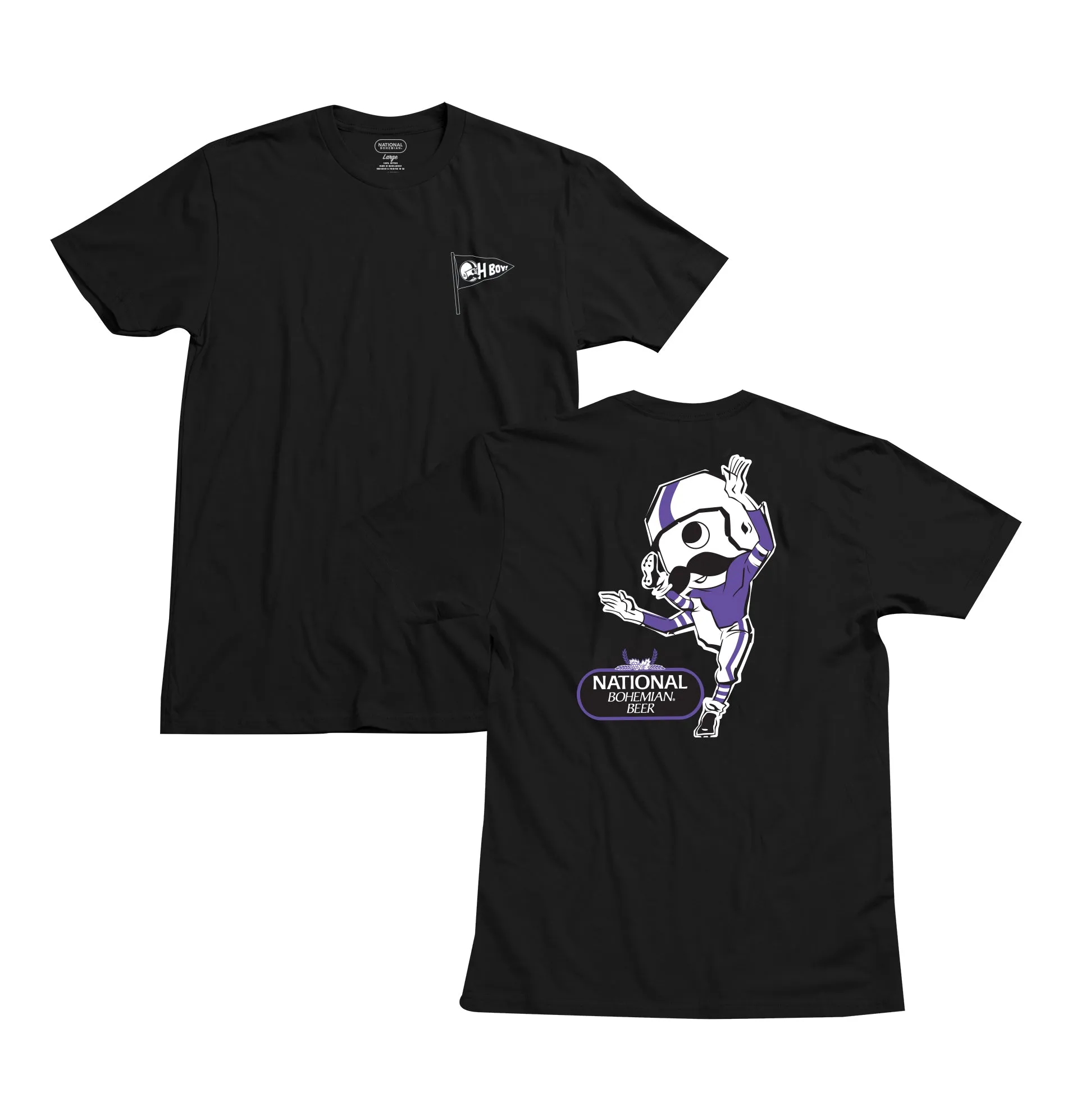 FOOTBALL TEE - BLACK