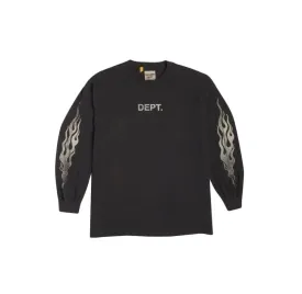 Gallery Dept. grey flames logo long sleeve tee