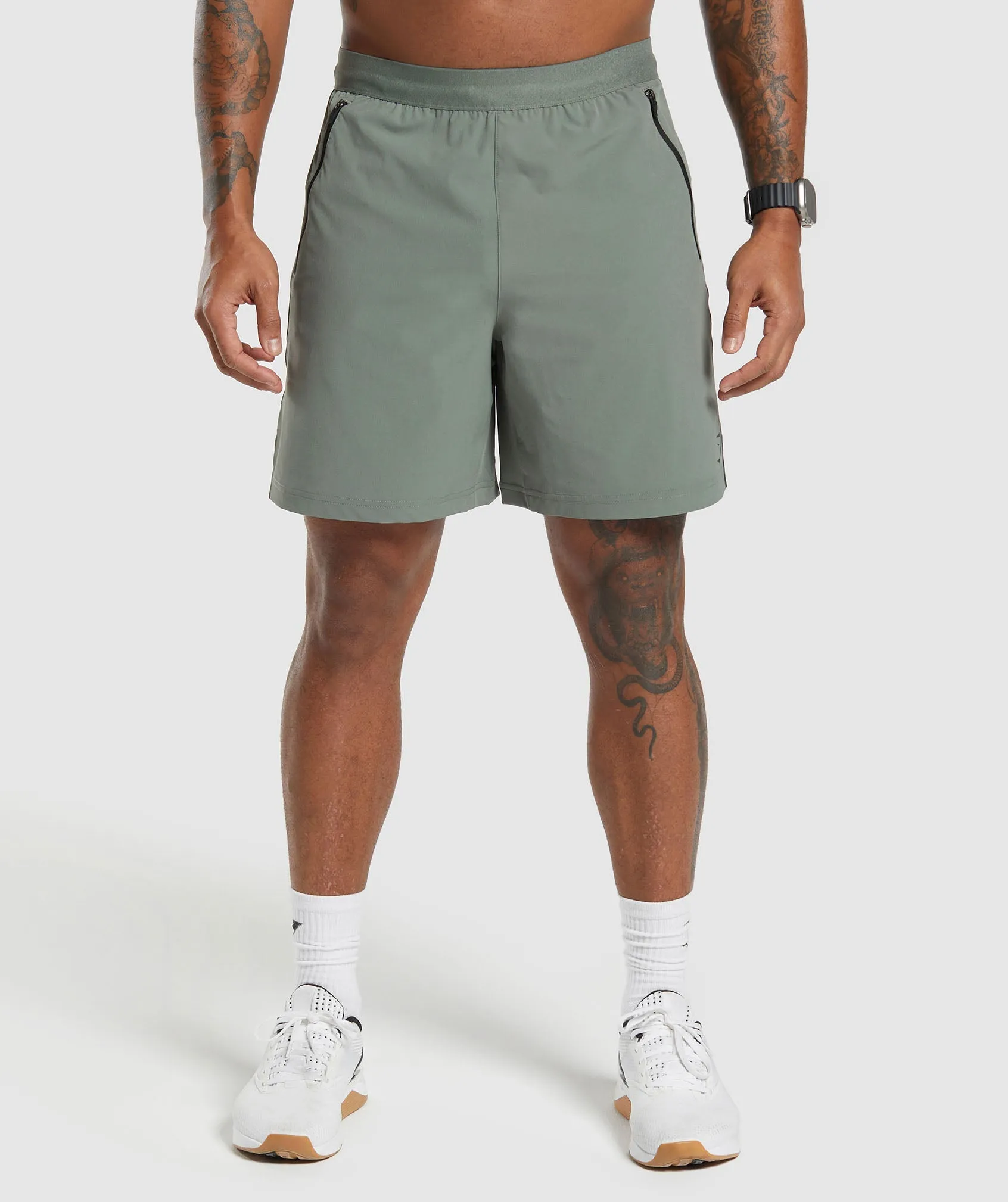 Gymshark Apex 7" Hybrid Shorts - Unit Green