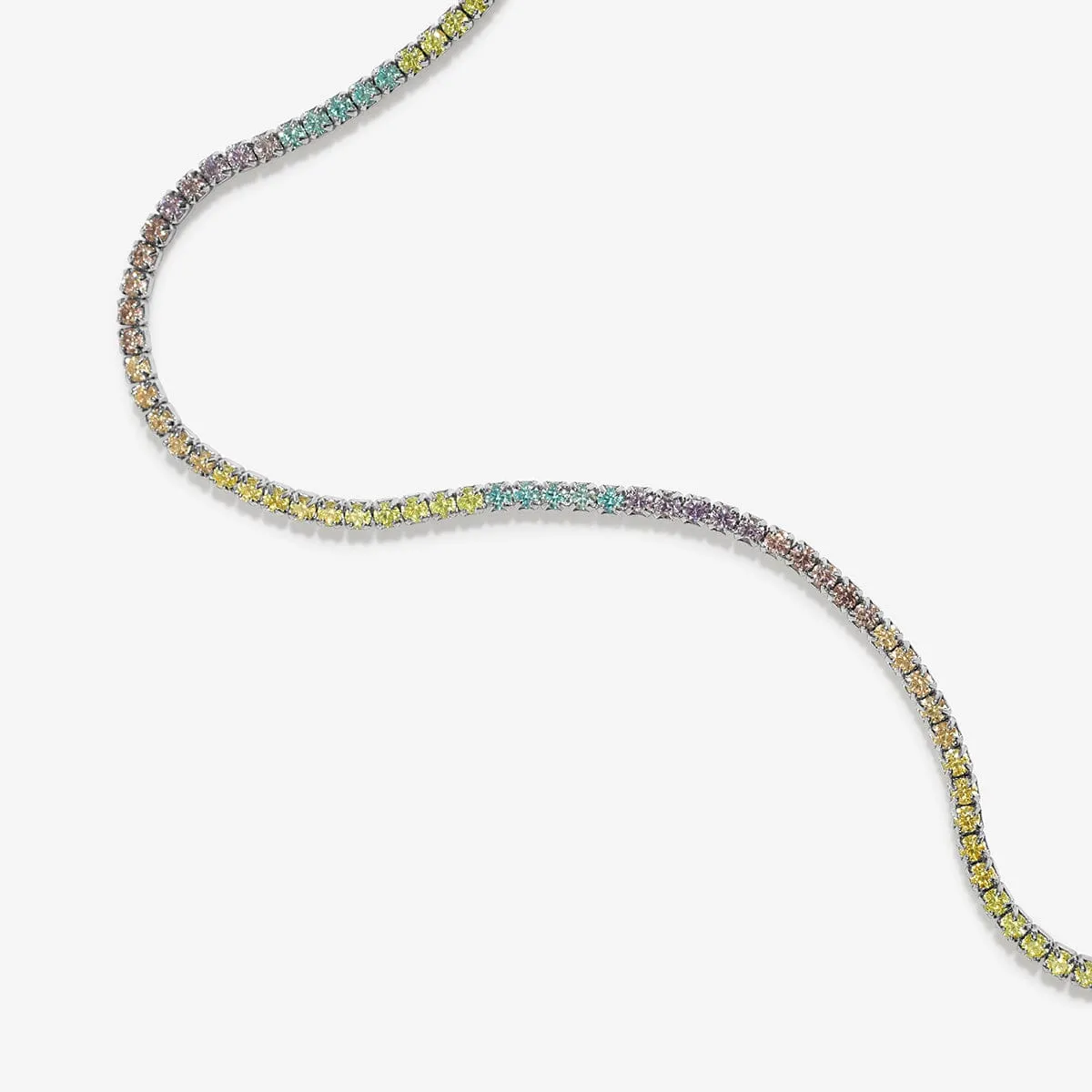 Hanley rainbow tennis necklace