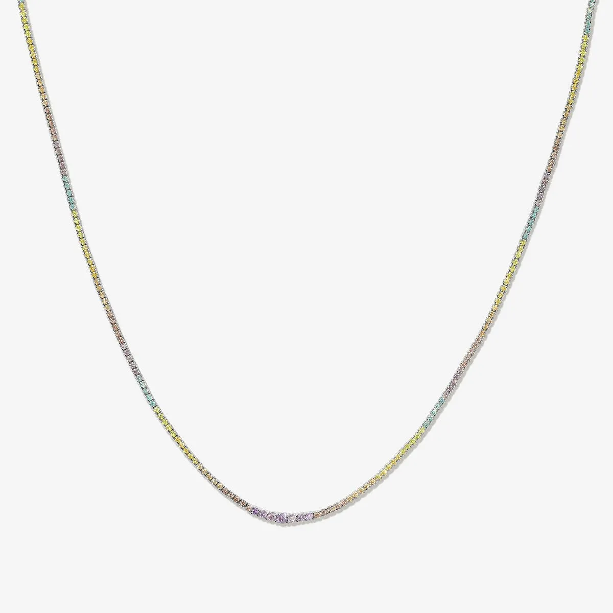 Hanley rainbow tennis necklace