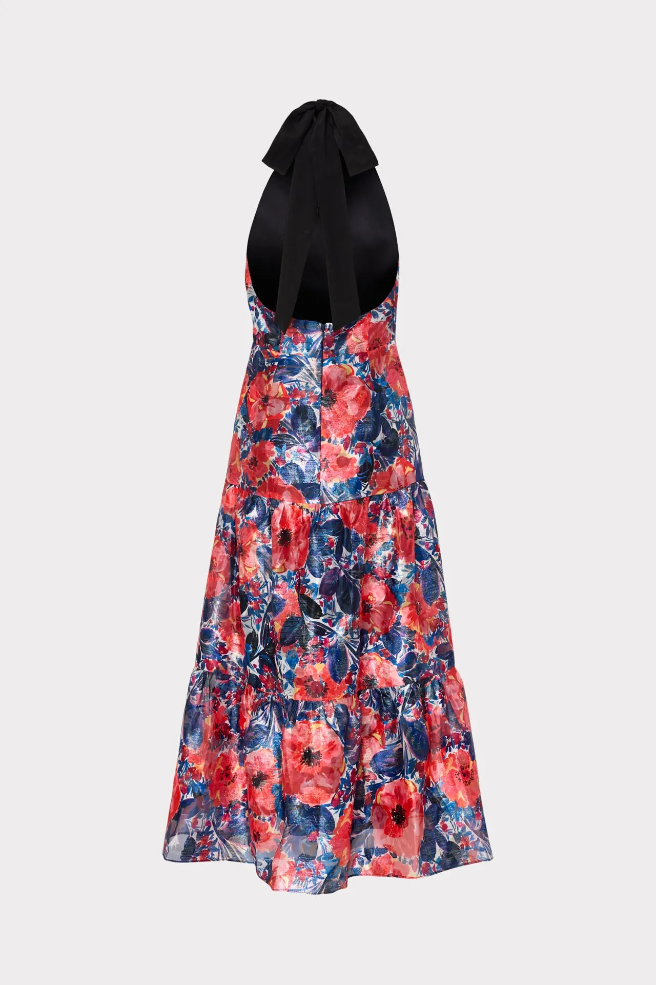 Hayden Watercolor Poppy Jacquard Dress