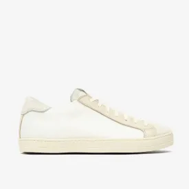 John Yeti Canvas Sneaker with Calf Hair - Cream